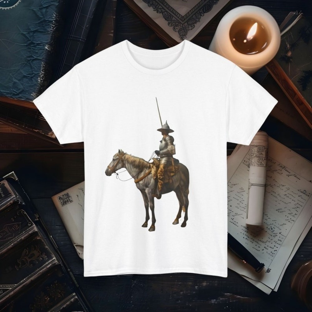 Don Quixote Horse T-Shirt Classic Literature Tee Spanish Knight Design